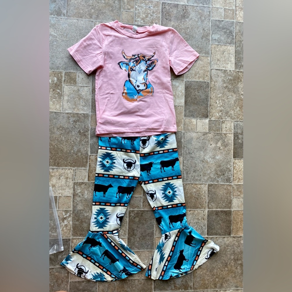 New Girls Boutique Cow Oufit